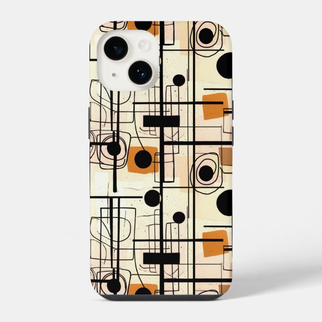 Modern abstract design, dynamic lines Throw Pillow iPhone Case (Back)