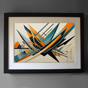 Modern Abstract Design Futurism 3:2 Poster