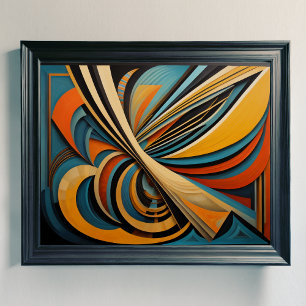 Modern Abstract Design Futurism 4:5 Poster