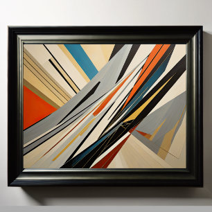 Modern Abstract Design Futurism 4:5 Poster