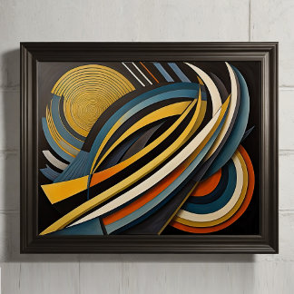 Modern Abstract Design Futurism 4:5 Poster