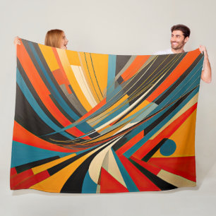 Modern abstract design Futurism Fleece Blanket