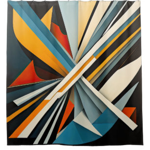 Modern Abstract Design Shower Curtain