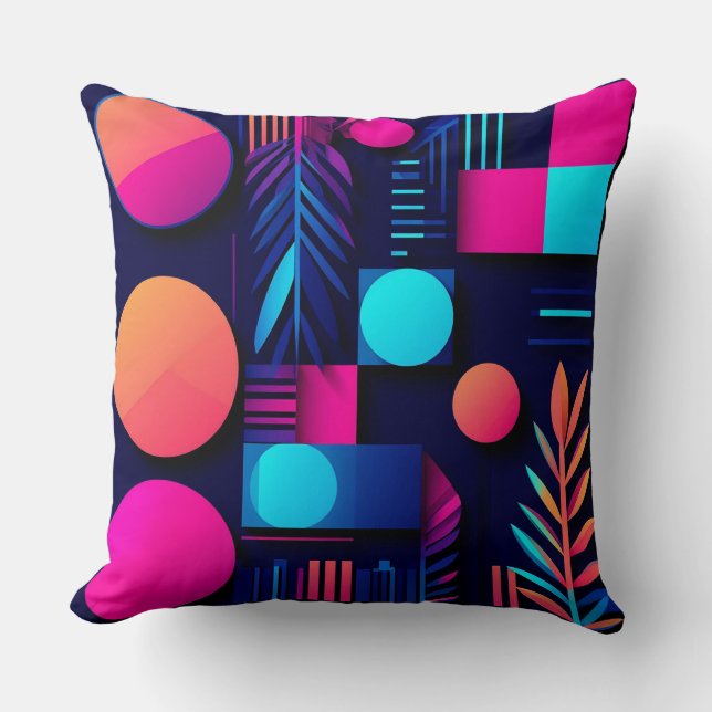 Modern Abstract Design With Vibrant Colours Cushion (Front)