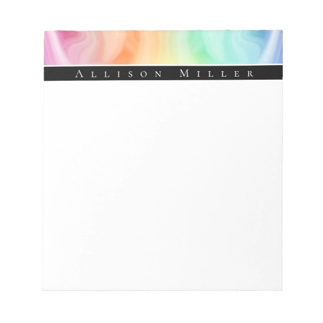 Modern Abstract Designer Watercolor Personalised Notepad (Front)