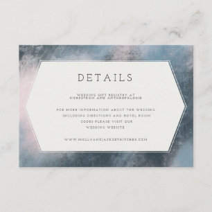 MODERN ABSTRACT DETAILS CARD(NAVY/BLUSH) ENCLOSURE CARD