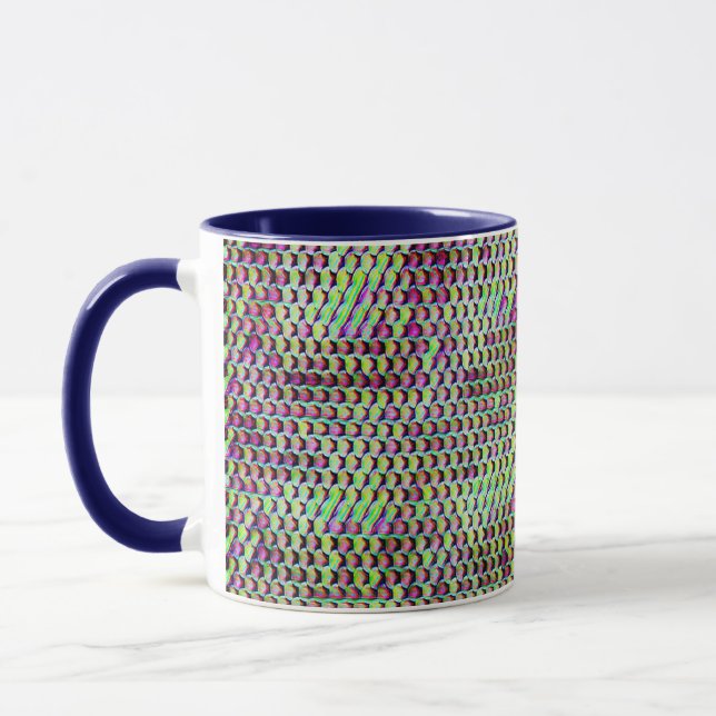 Modern abstract digital pattern design 1233 mug (Left)