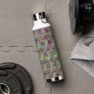 Modern abstract digital pattern design 1233 water bottle
