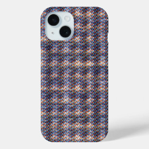 Modern abstract digital pattern design 1235 iPhone 15 case
