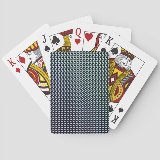 Modern abstract digital pattern design 1236 playing cards (Back)