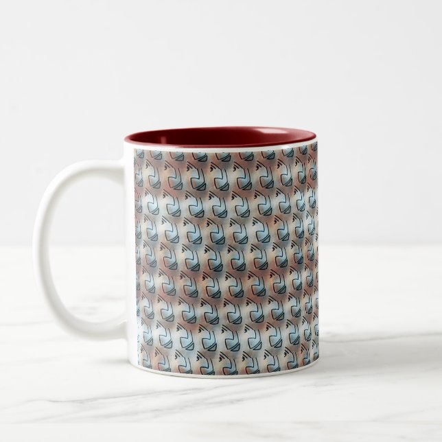 Modern abstract digital pattern design 1241 Two-Tone coffee mug (Left)