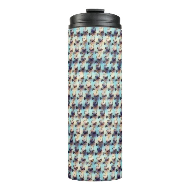 Modern abstract digital pattern design 1242 thermal tumbler (Front)