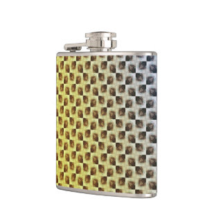 Modern abstract digital pattern design 1243 hip flask
