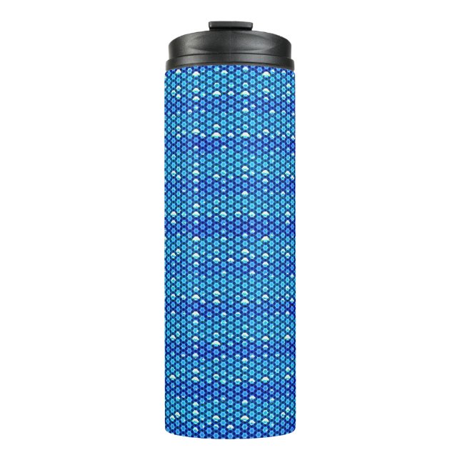 Modern abstract digital pattern design 1244 thermal tumbler (Front)