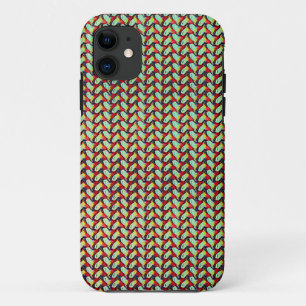 Modern abstract digital pattern design 1249 iPhone 11 case