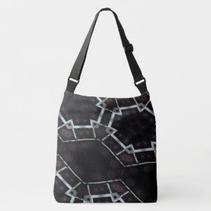 MODERN abstract draw in-black-grey Crossbody Bag