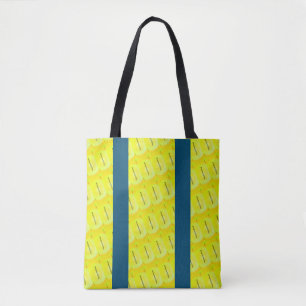 MODERN abstract draw in- blue black yellow Tote Bag