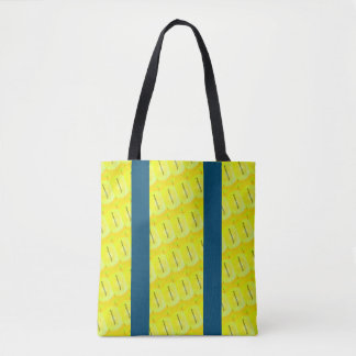 MODERN abstract draw in-  blue black yellow   Tote Bag