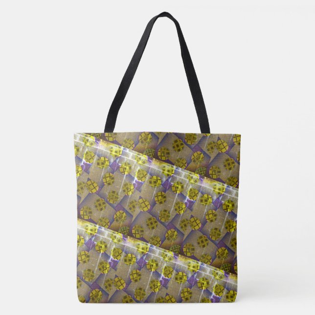 MODERN abstract draw in-brown-deep yellow-light  Tote Bag (Front)