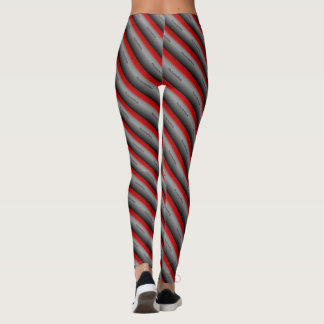MODERN abstract draw in- light grey red black Leggings