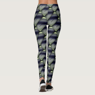 MODERN abstract draw in- light yellow grey black  Leggings