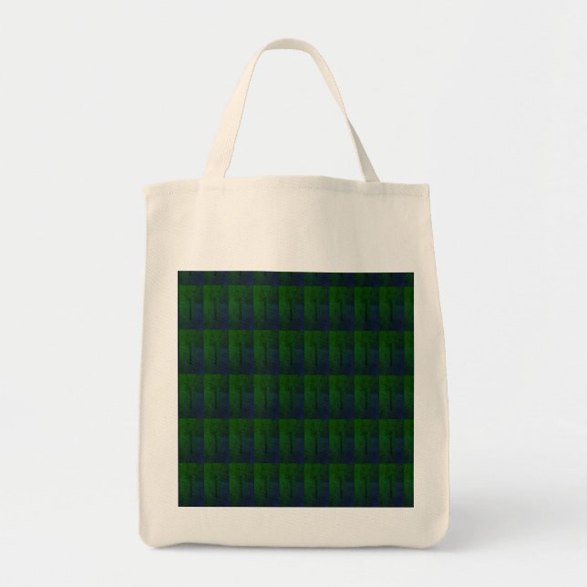 MODERN abstract draw in-olive green-mosaic Grocery Tote Bag (Front)