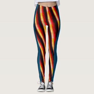 MODERN abstract draw in-red blue black yellow Leggings