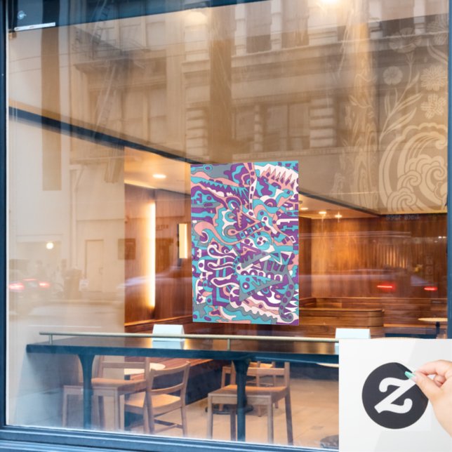 Modern abstract drawing (Cafe Window)