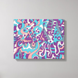 Modern abstract drawing canvas print