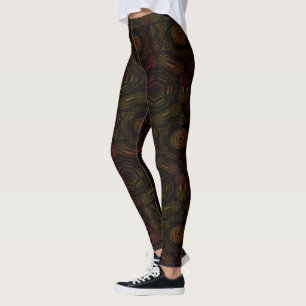 MODERN abstract drawing in-black-light-mosaic Leg Leggings