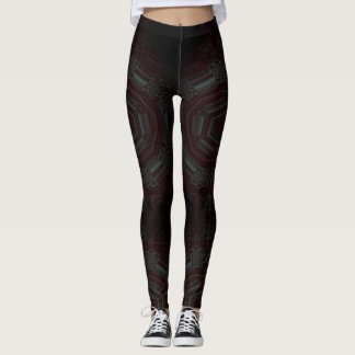 MODERN abstract drawings in-black-grey-mosaic Leggings