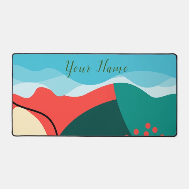 Modern Abstract Dynamic Unique Creative Desk Mat (Front)