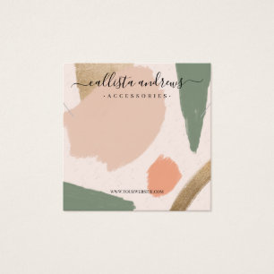 Modern Abstract Earth Tones Gold Necklace Display