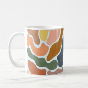 Modern abstract, earthy tones illustration. coffee mug