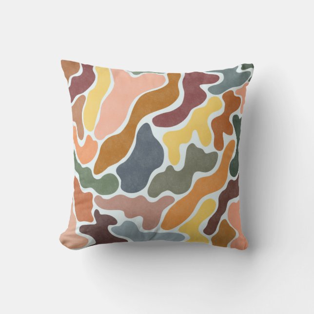 Modern abstract, earthy tones illustration. cushion (Front)