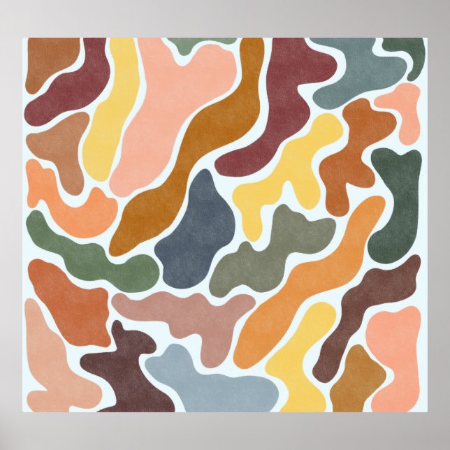 Modern abstract, earthy tones illustration. poster (Front)