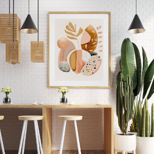 Modern Abstract Elegant Minimalist Blush Pink Poster