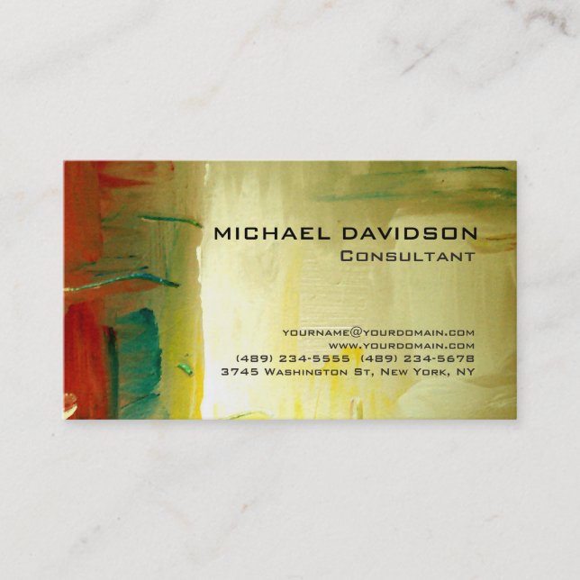 Modern Abstract Elegant Stylish Business Card (Front)