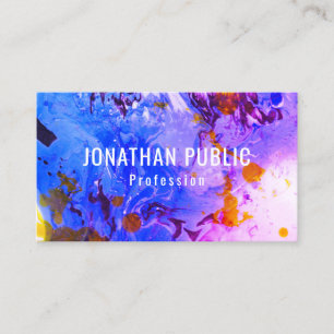 Modern Abstract Elegant Template Blue Purple Business Card