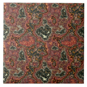 Modern Abstract Emerald Pink Maroon Marble Pattern Ceramic Tile