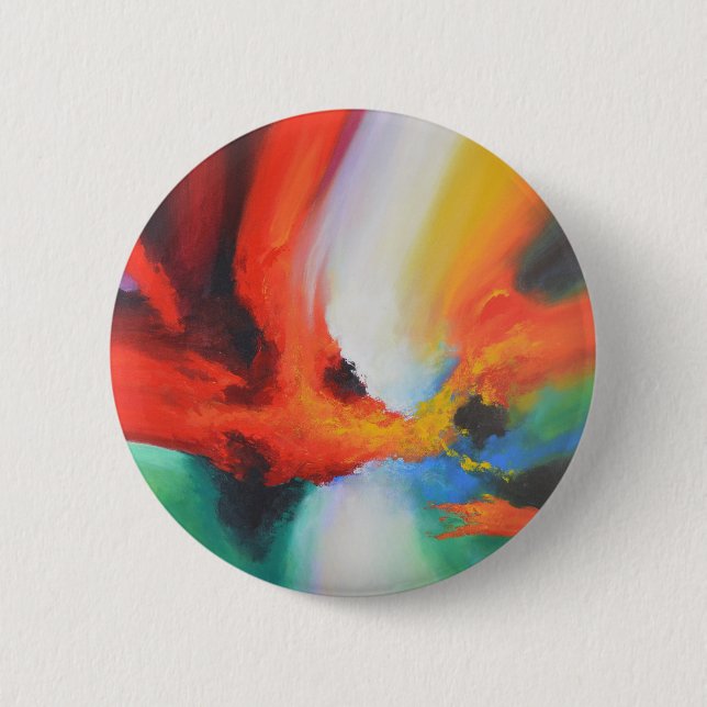 Modern Abstract Expressionism Acrlylic Painting 6 Cm Round Badge (Front)
