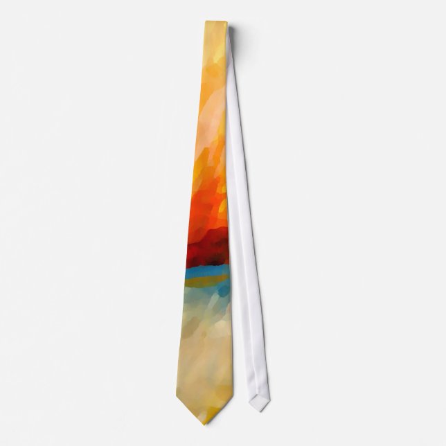 Modern Abstract Expressionist Art Custom Tie (Front)