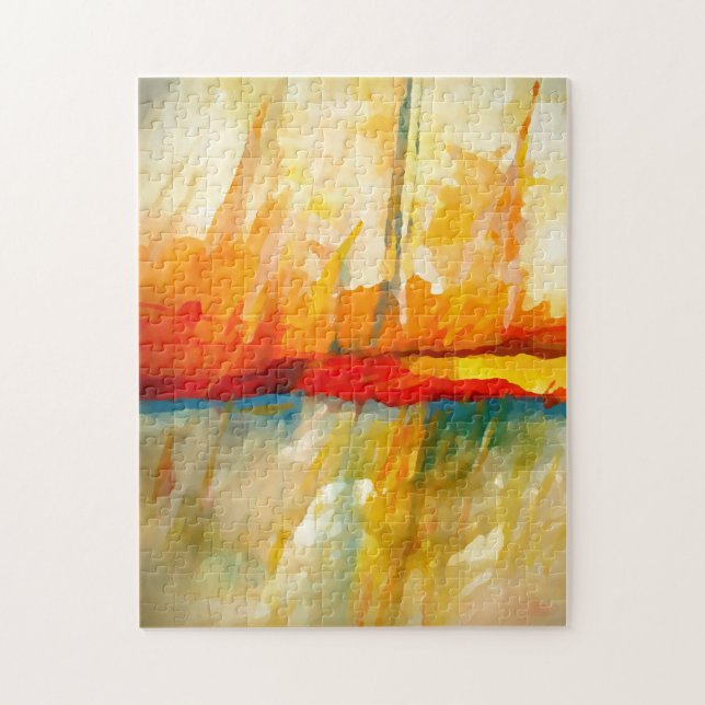 Modern Abstract Expressionist Painting Jigsaw Puzzle (Vertical)