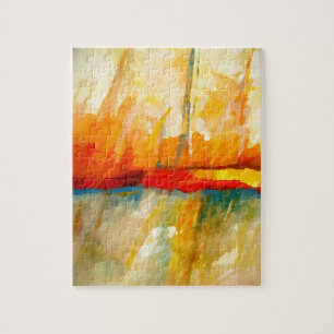Modern Abstract Expressionist Painting Jigsaw Puzzle