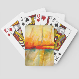 Modern Abstract Expressionist Painting Playing Cards