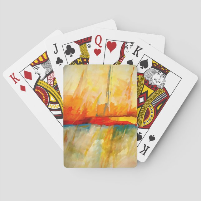 Modern Abstract Expressionist Painting Playing Cards (Back)