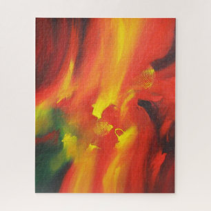 Modern Abstract Expressionist Painting Trendy Jigsaw Puzzle