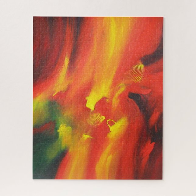 Modern Abstract Expressionist Painting Trendy Jigsaw Puzzle (Vertical)