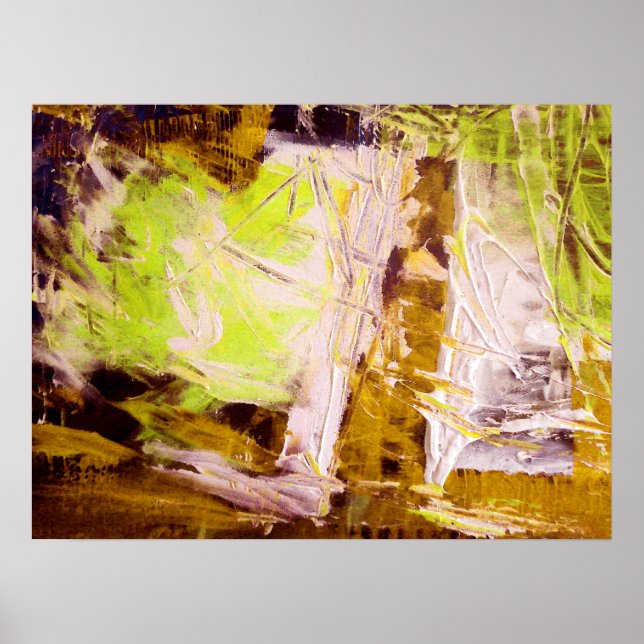 Modern Abstract Expressionist Poster Print (Front)