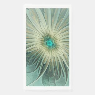Modern Abstract Fantasy Flower Fractal Art Napkin